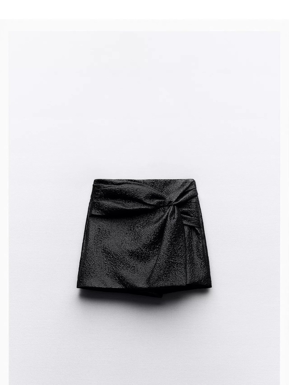 Zara COATED KNOTTED SKORT